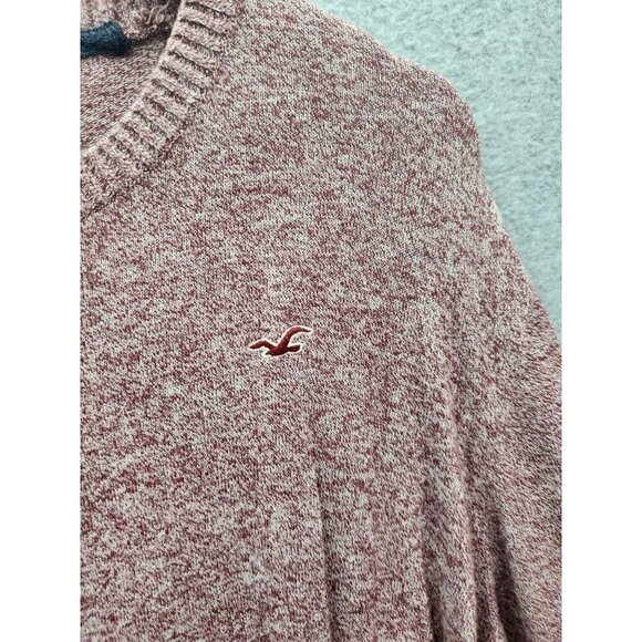 Hollister Mens XXL Marled Red Pullover Crew Neck Sweater - Picture 2 of 5